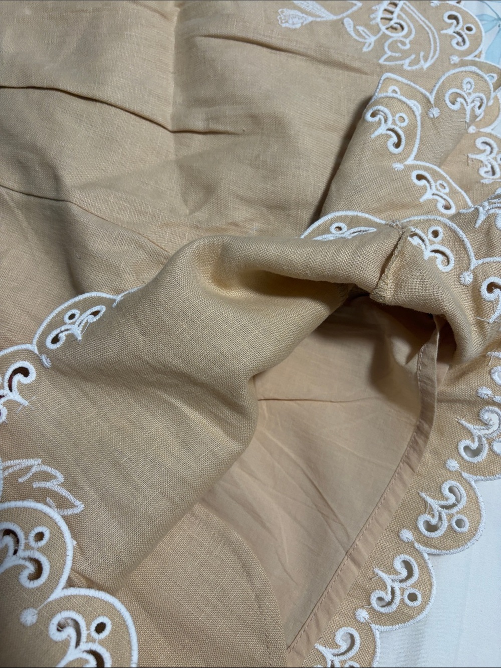 FARM Rio Tan Shorts with White Embroidered Trim - Picture 7 of 7
